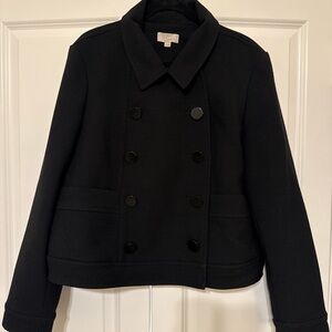LOFT Black Double Breasted Pea Coat Jacket Women’s Size XL